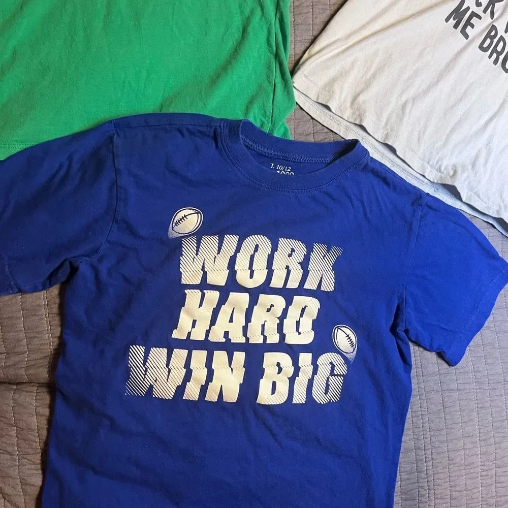 The Children's Place Graphic Tees (Lot of 3) - Green, Blue, White